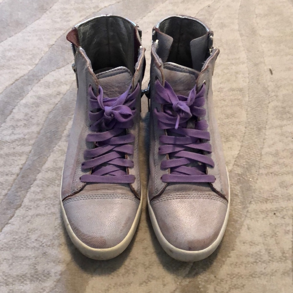 Diesel high top lilac sneakers